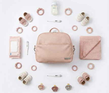 Sac Maternite à Dos Simili Cuir Texturé Imperméable