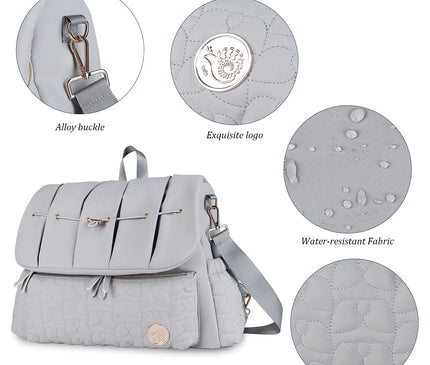 Sac Maternite à Dos Élégant Quilté
