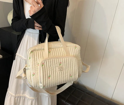 Sac Maternité Tissu Brodé Organizer Bébé