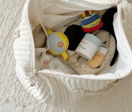 Sac Maternite Quilté Brodé Grande Capacité