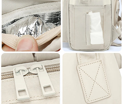 Sac Maternite Sac à Dos Imperméable Élégant Tissu