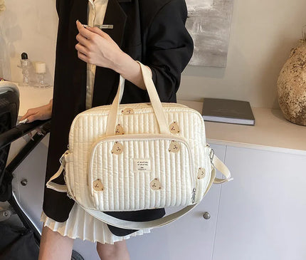 Sac Maternité Tissu Brodé Organizer Bébé