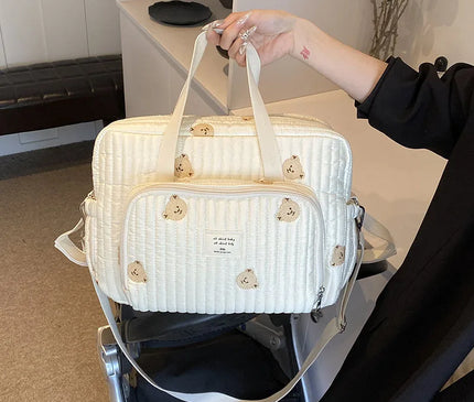 Sac Maternité Tissu Brodé Organizer Bébé