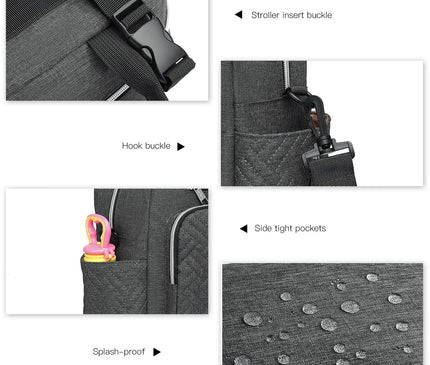 Sac Maternite Pratique Quilté Poches Isothermes