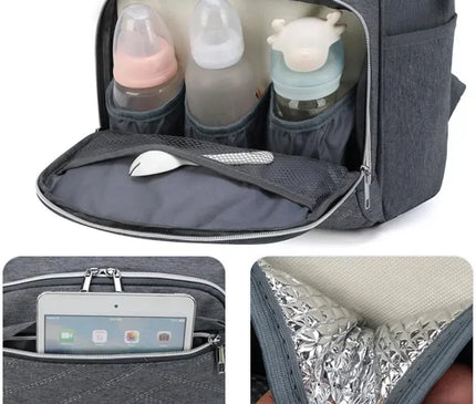 Sac Maternite à Dos Oxford Matelassé Pratique