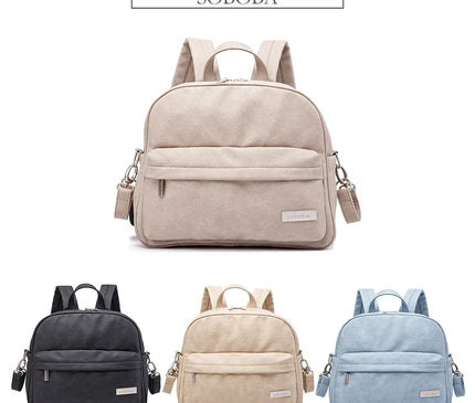 Sac Maternite à Dos Élégant Simili Cuir