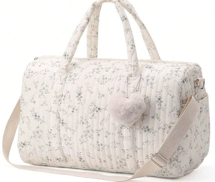 Sac Maternite Quilté Cœurs Ourson Fourre-tout