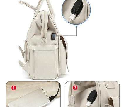 Sac Maternite à Dos Imperméable Crochets Poussette