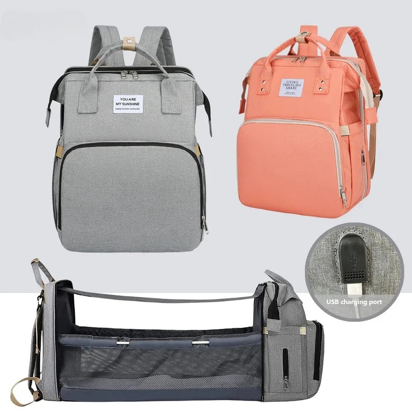 Sac Maternite Sac à Dos Lit Nomade USB