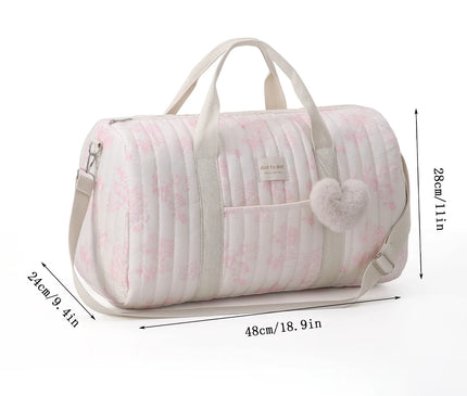 Sac Maternite Matelassé Floral Élégant