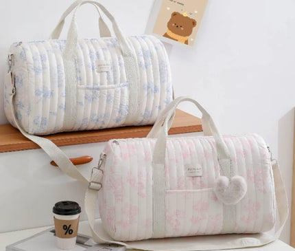 Sac Maternite Matelassé Floral Élégant