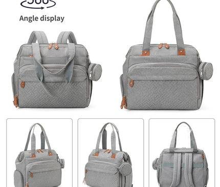 Sac Maternite à Dos Matelassé Pochette