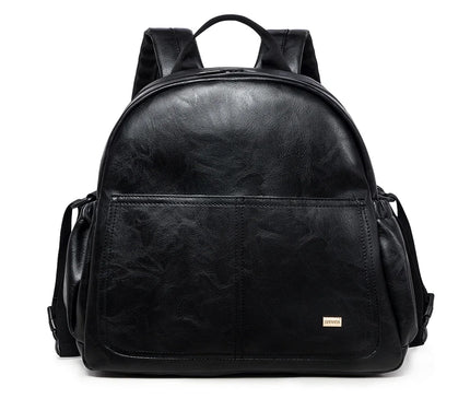 Sac Maternite Sac à Dos Faux Cuir Noir