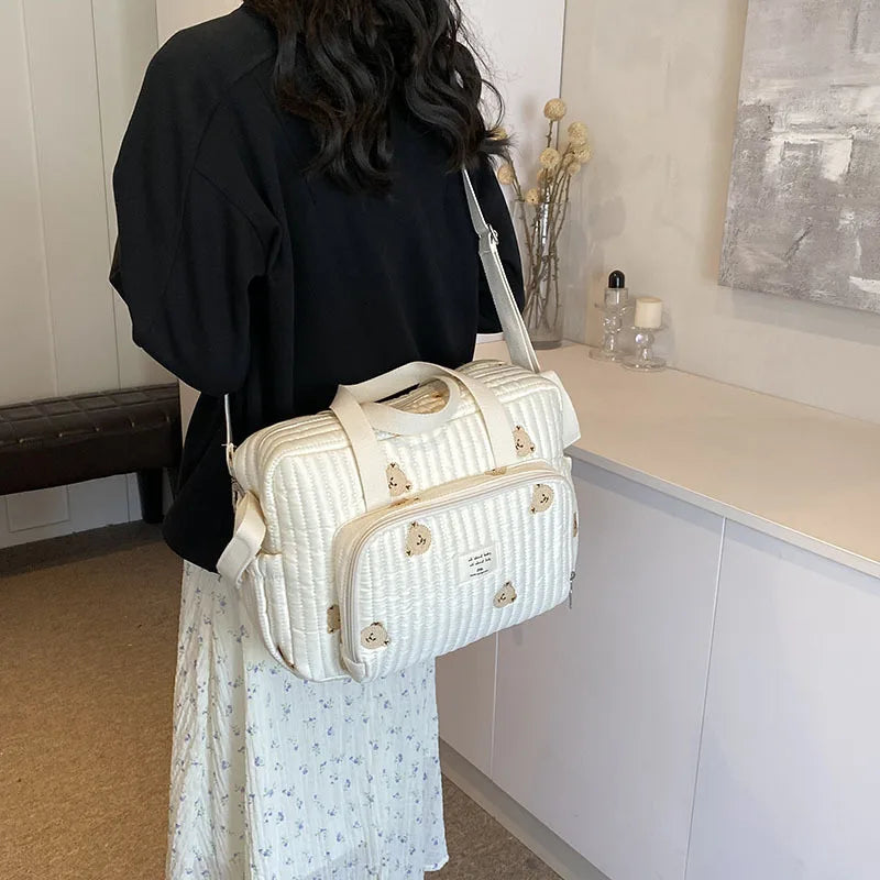 Sac Maternité Tissu Brodé Organizer Bébé