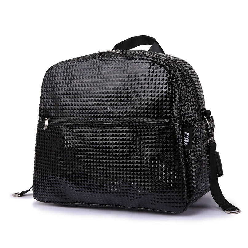Sac Maternite Sac à Dos Design Relief Noir
