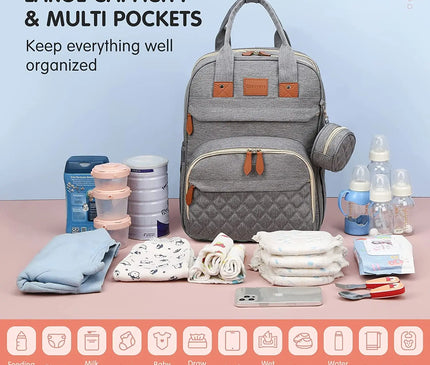 Sac Maternite 3 en 1 Lit Pliant USB