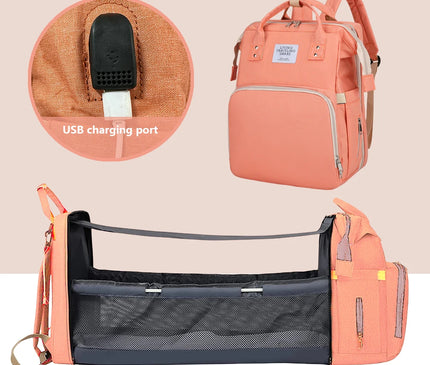 Sac Maternite Multifonction Lit Pliant USB