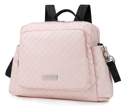 Sac Maternite à Dos Rose Quilté Imperméable
