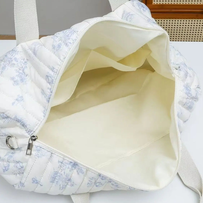 Sac Maternite Matelassé Floral Élégant