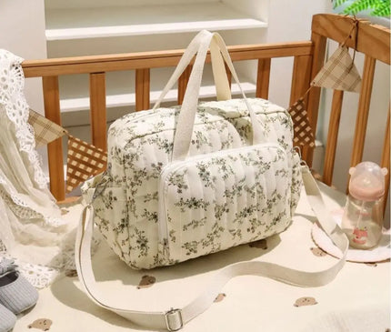 Sac Maternite matelassé imprimé floral pratique