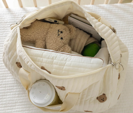 Sac Maternite Quilté Brodé Grande Capacité