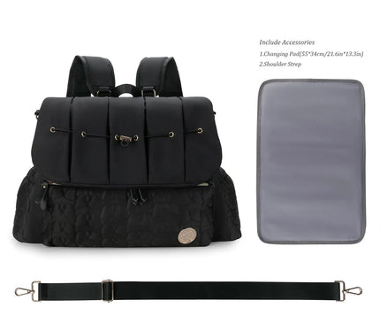 Sac Maternite à Dos Élégant Quilté