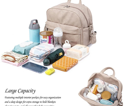 Sac Maternite à Dos Imperméable Élégant PU