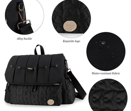 Sac Maternite à Dos Élégant Quilté