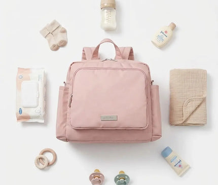 Sac Maternite à Dos Imperméable Rose