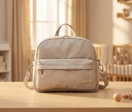 Sac Maternite à Dos Élégant Simili Cuir