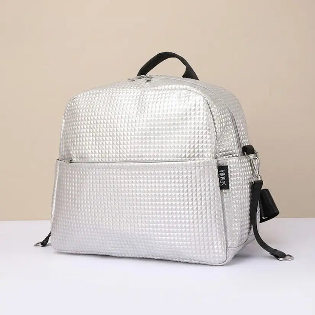 Sac Maternite à Dos Texturé Imperméable Stylé