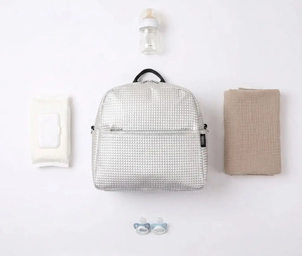 Sac Maternite à Dos Texturé Imperméable Stylé