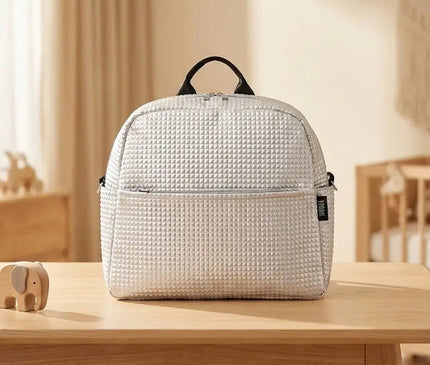 Sac Maternite à Dos Texturé Imperméable Stylé