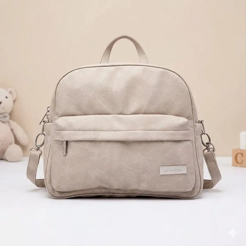 Sac Maternite à Dos Élégant Simili Cuir