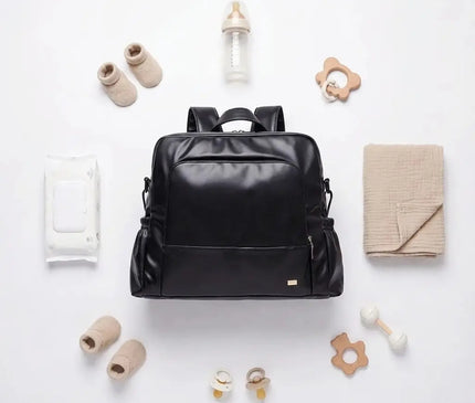 Sac Maternite Élégant Cuir Imperméable Grande Capacité