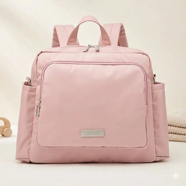 Sac Maternite à Dos Imperméable Rose