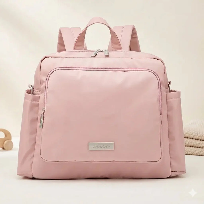 Sac Maternite à Dos Imperméable Rose